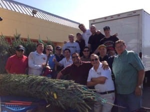 Knights of Columbus group at Christmas tree sale.