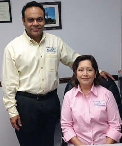 Pictured are Visiting Angels owners Anthony Acevedo (left) and MirianMontano.