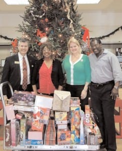 Pictured are (l-r) Rene Aldonza, VP FNBSM; Daisy Harrell, Alliance for Youth; Veronica B. Flores,EVP FNBSM; and James McCants, South Miami Coordinator Community Outreach