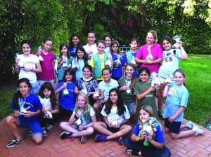 Girl Scouts join forces to make cards 