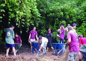 More than 50 volunteers including Boy Scout Troop 457 Kendall United Methodist Church South Florida Councilcame together to remake a nature trail for the senior living community.