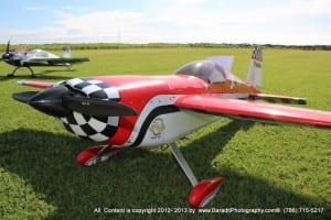 Scale model of an aerobatics airplane