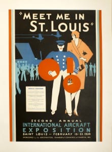 Poster from International Aircraft Exposition Saint Louis 1930, Photo Credit: Katie Acosta and Rebecca Flor, Courtesy of Mitchell Wolfson Jr. Collection