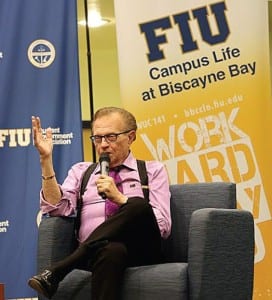 Larry King makes appearance at FIU Biscayne Bay Campus