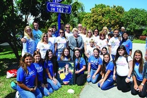 Kaely Camacho honored with special street sign