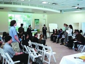 Students participate in debates during 11th Fairchild Challenge