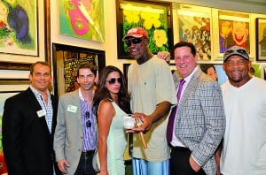 Dennis Rodman promotes All-Star Basketball Camp at Gallery Art reception