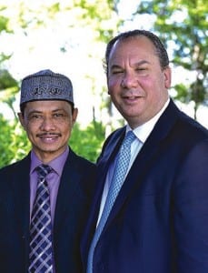 Imam Shamsi Ali and Rabbi Marc Schneier.