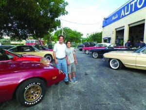 Greg Martini and son Nicolas at Falls Auto Show.