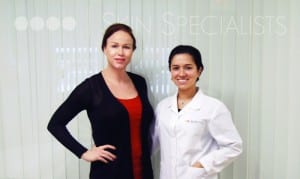 Skin Specialists CEO Kelly Fulton-Kendrick and Lead Skin Specialist Olga Valencia 