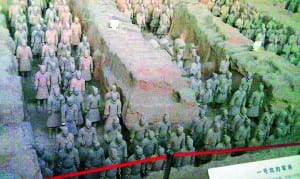 Chinese emperor created an army of terra cotta soldiers