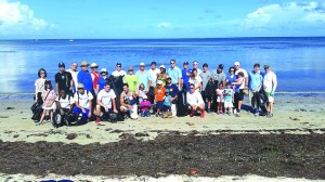 Rotary and Kiwanis Clubs partners for beach clean up