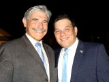 Jacob Solomon, Greater Miami Jewish Federation President & CEO; Pastor Carlos Ortiz, Christians United For Israel