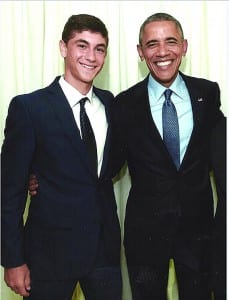 Palmer Trinity School graduate Waleed Mneimneh is pictured with President  Barack Obama.