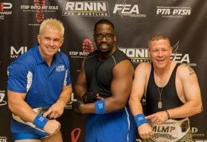 From left: Daniel Puder, UTD President Fedrick Ingram, Lt. Col. Major Mark at “My Life My Power” benefit.