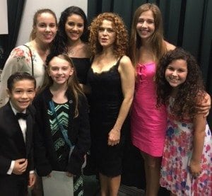 Youg Stars visit superstar Bernadette Peters at Aventura Arts & Cultural Center