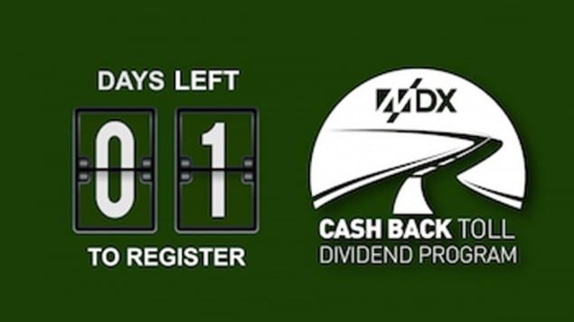 083115+MDX+toll+dividend+program