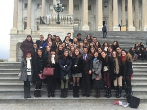 St. Brendan High School students experience democracy in action