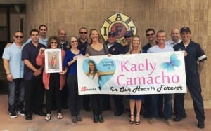 Fire Fighters donation made in memory of Kaely Camacho