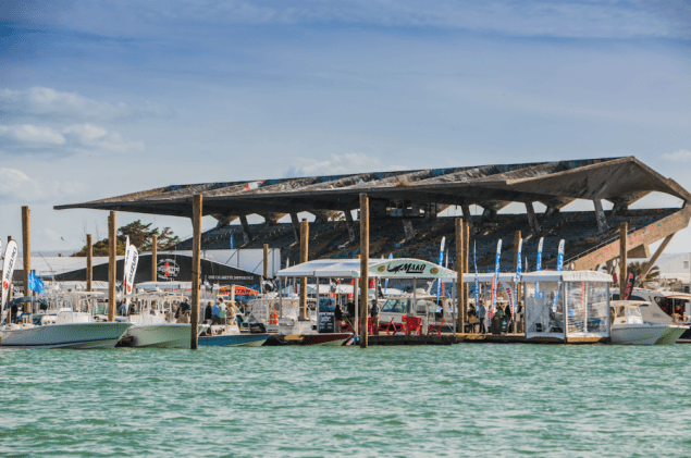 The Miami Marine Stadium provided the backdrop for the 2016 Progressive Insurance Miami International Boat Show.