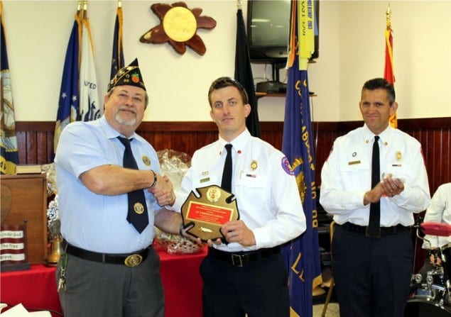 American Legion Post 98 presents 2016 Firefighter of the Year Award