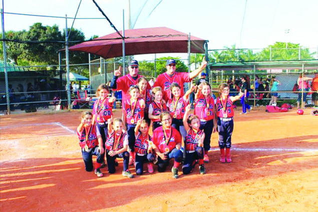 8U Pride Lightning travel softball team have First Place win