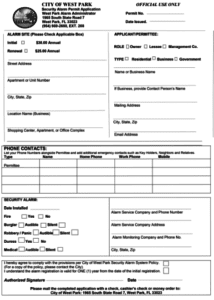 West Park form