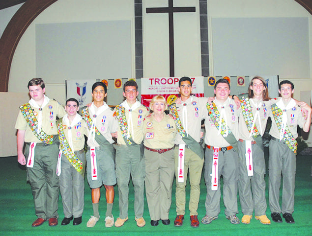 Boy Scout Troop 457 honors 8 Eagle Scouts