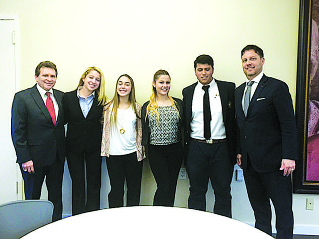 St. Brendan High School Law Club participates in mock mediation