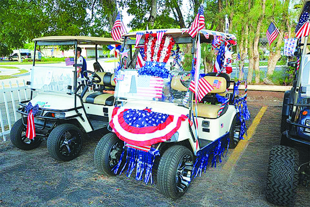 Village making preparations for 4th of July celebration