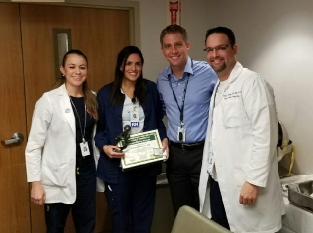 Coral Gables Hospital names new winner of DAISY Award