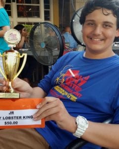 Hunter Glenn, 15, clinches title of Junior Spiny Lobster King in 4th annual tourney.