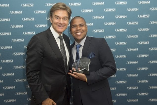 Joshua Calarino receives 2016 Voice Awards Young Adult Leadership Award