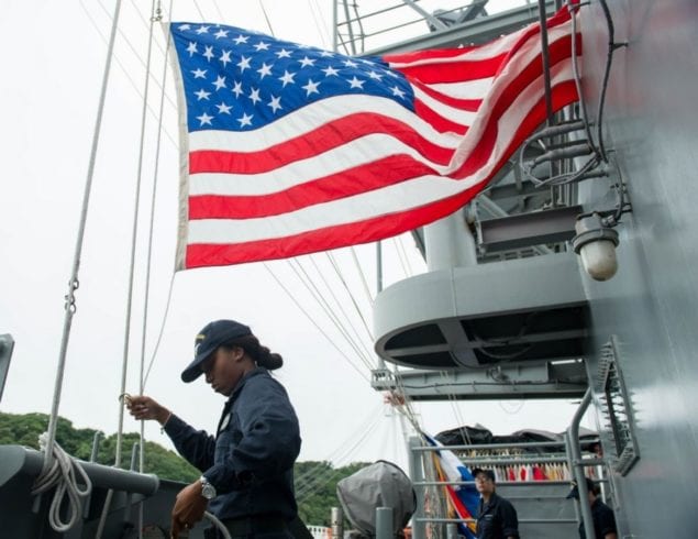 Miami sailor raises flag on USS Ronald Reagan