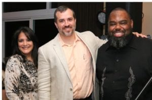 ChamberSOUTH’s Chairman’s Reception recognized (l to r) outgoing Chairwoman Claudia A. Cancio and incoming Chairman Joseph R. Gallaher, pictured here with Florida State Senator Dwight Bullard, emcee. (Photo credit: All Star Event Photography)