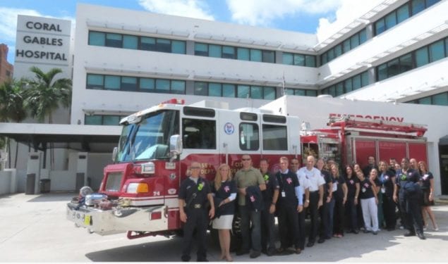 Hospital supports breast cancer fundraiser of Coral Gables FD