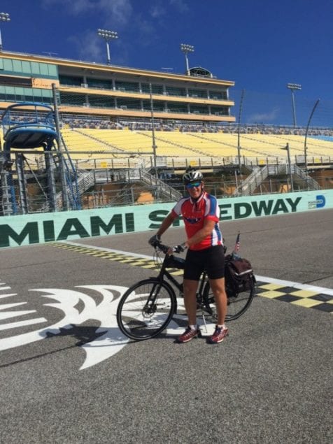 Veteran, 59, stops at Speedway on bike ride from Maine to Key West