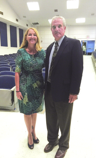 Principal Mrs. Dobbs and Dr. Leonard Sax.
