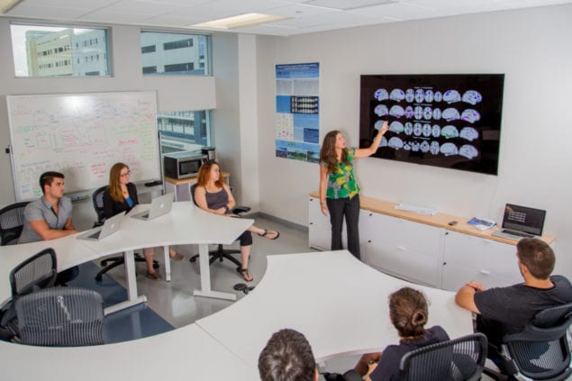 fiu-physicist-angie-laird-reviews-brain-scans-with-students-from-her-neuroinformatics-and-brain-connectivity-lab