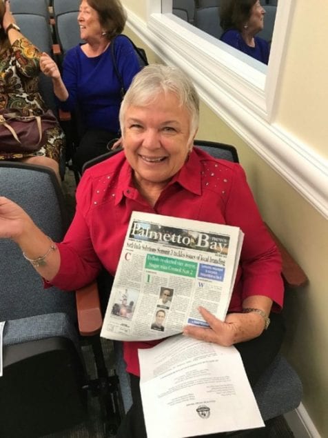 Palmetto Bay News read at Village Hall ceremony