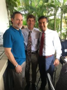 (From l-r) Marshall Steingold, District 3 School Board Member Martin Karp, and Congressman Carlos Curbelo.