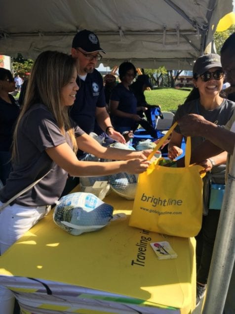 Miami Commissioner Keon Hardemon, Brightline distribute over 500 turkeys