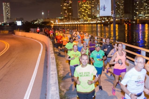 Miami Marathon team conducts Pop-Up Bridge Training Run