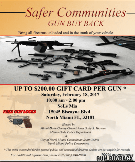 miami gun buyback sally heyman