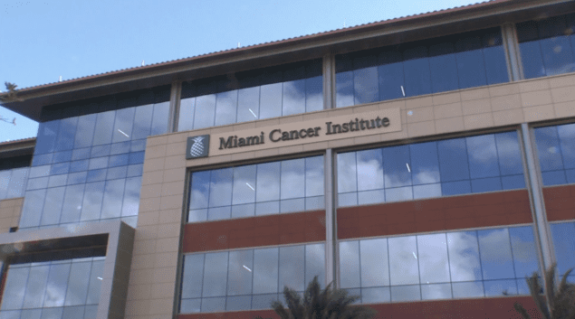 Outside the newly opened Miami Cancer Institute