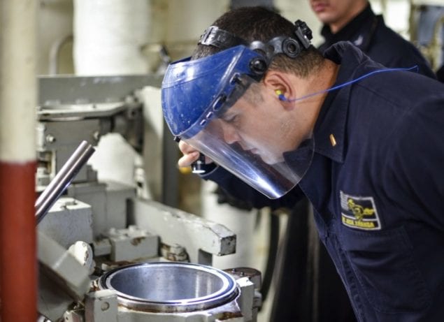 Ensign Jose Aranda serving with U.S. Navy in the Pacific