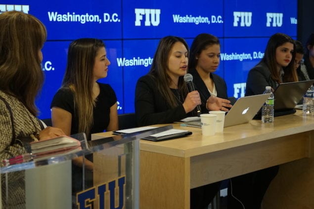 FIU women leaders presenting to a national audience at FIU in D.C.
