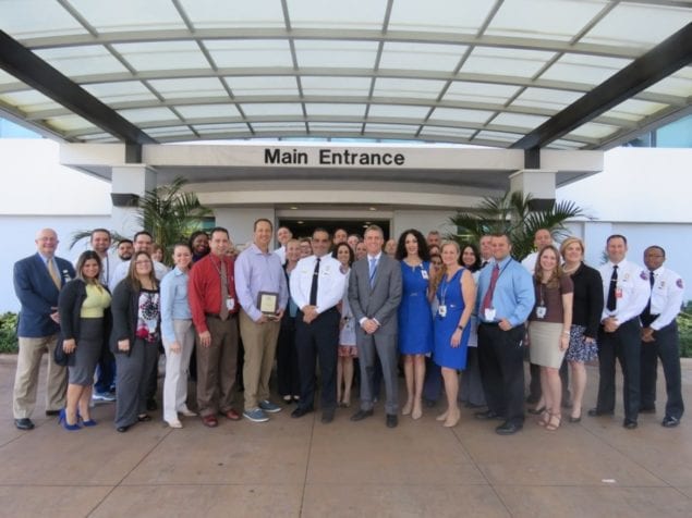 Coral Gables Hospital honors retired fire chief