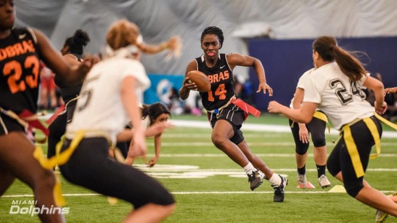 Miami Dolphins Girls Flag Football Clinic and Jamboree presented