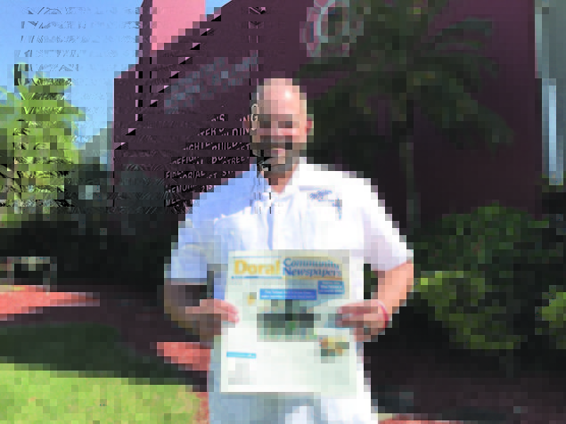Doral News hot off the press at Firefighters Union Hall